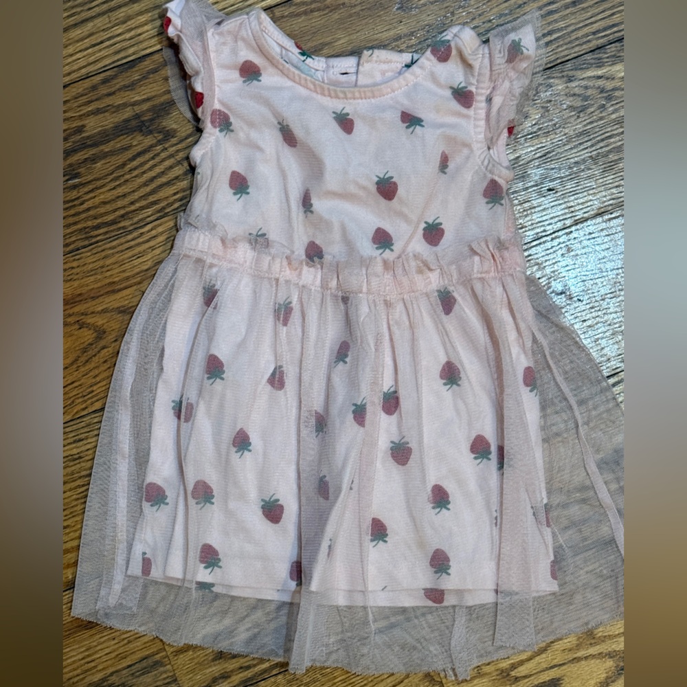 Hanna Andersson Pink Dress with Strawberry Design